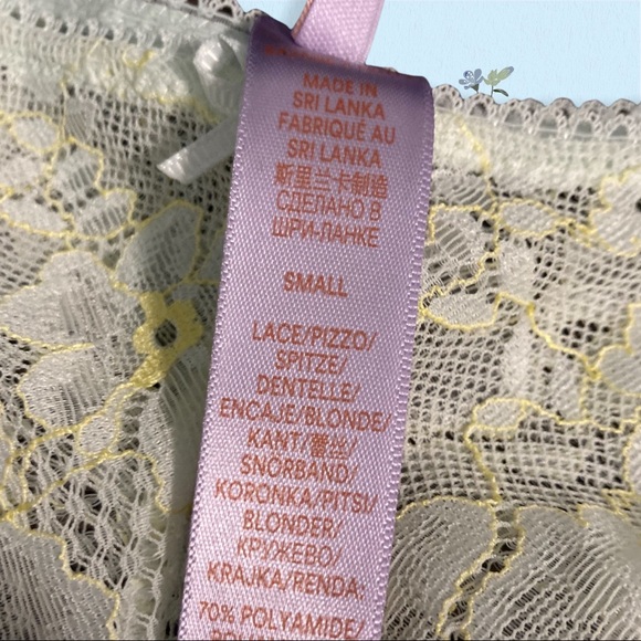 NWT Savage X Fenty Floral Laced Up Cheeky Panty in a Light Green Size Small. - Picture 4 of 5